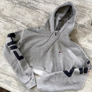 UO FILA Cropped Hoodie